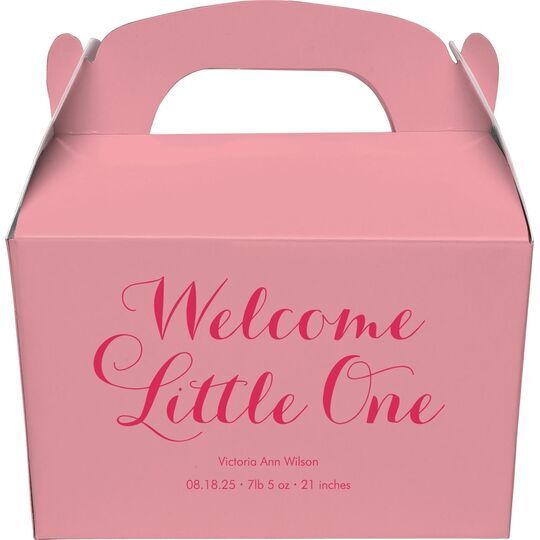 Welcome Little One Gable Favor Boxes